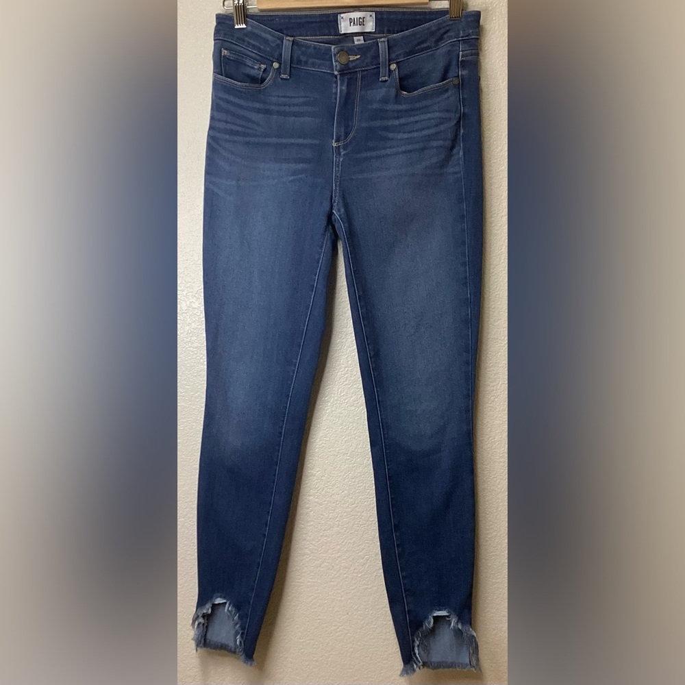 PAIGE Verdugo ankle unique raw hem faded